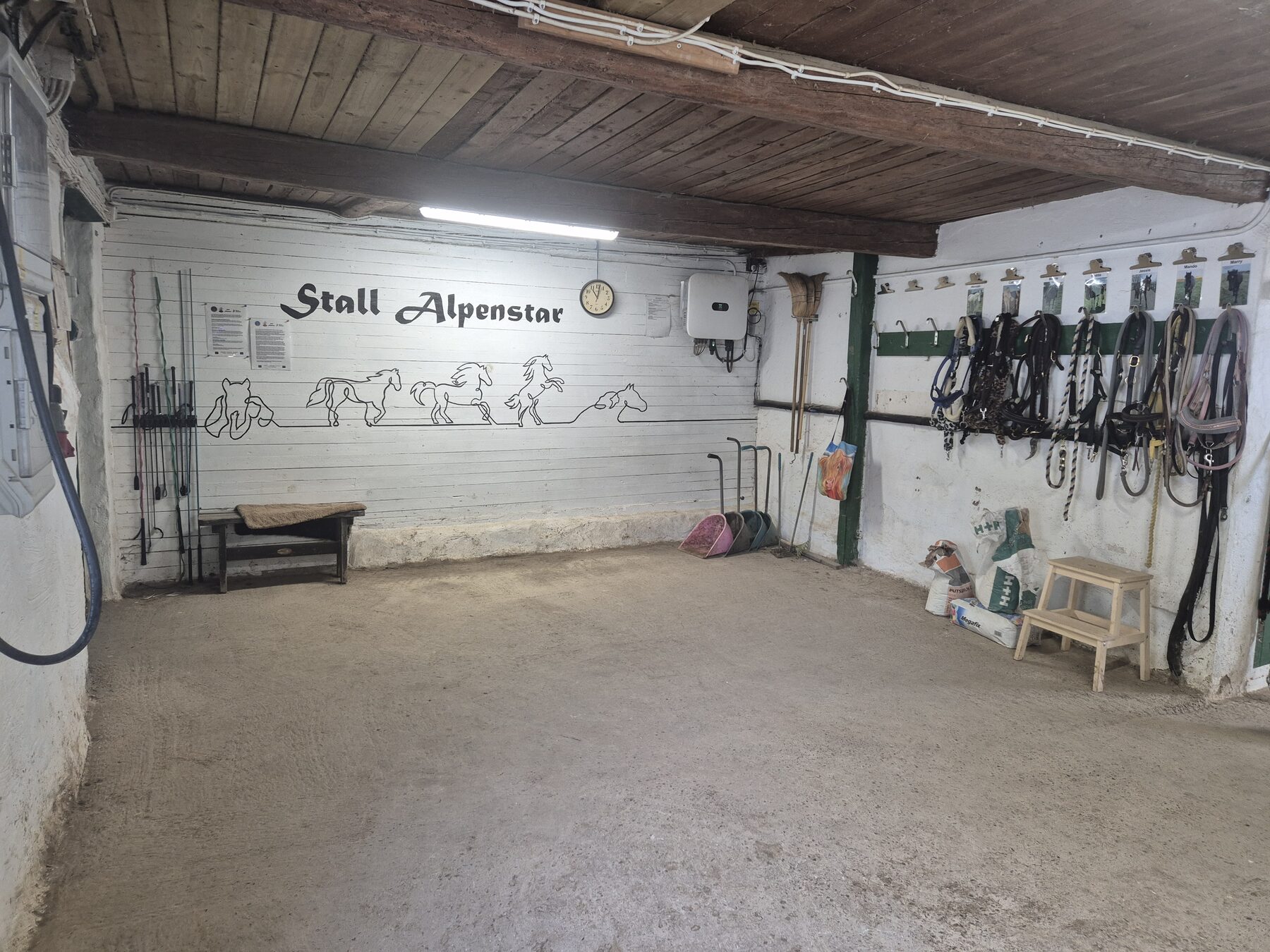 Stallets skötsel- och spolplats
